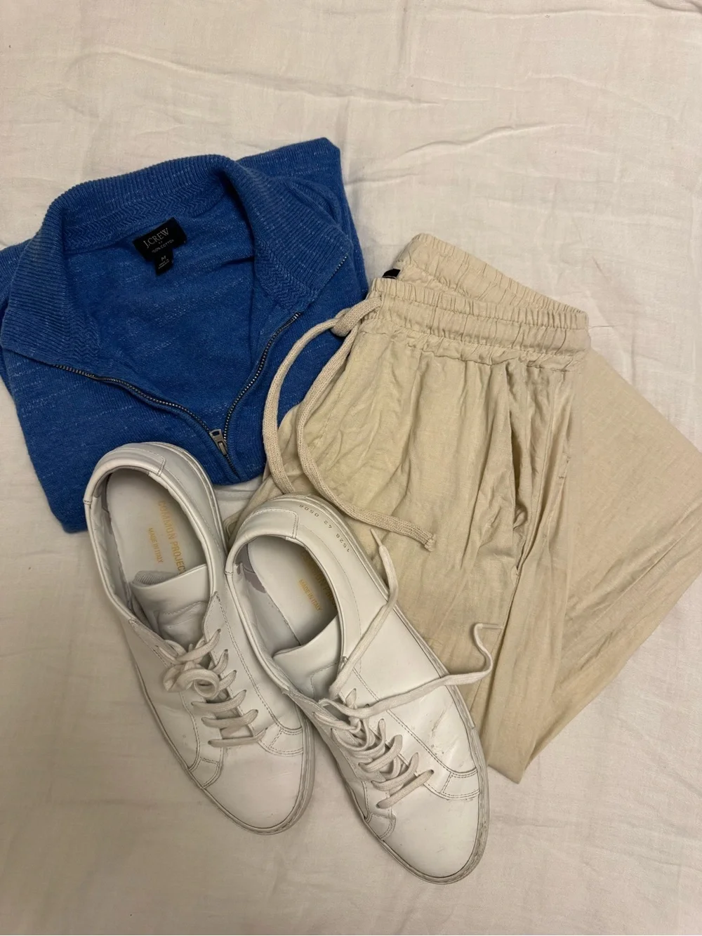 J. Crew Men's Blue Quarter Zip Sweater